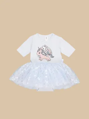 Magical friends ballet onesie dress for baby girl.