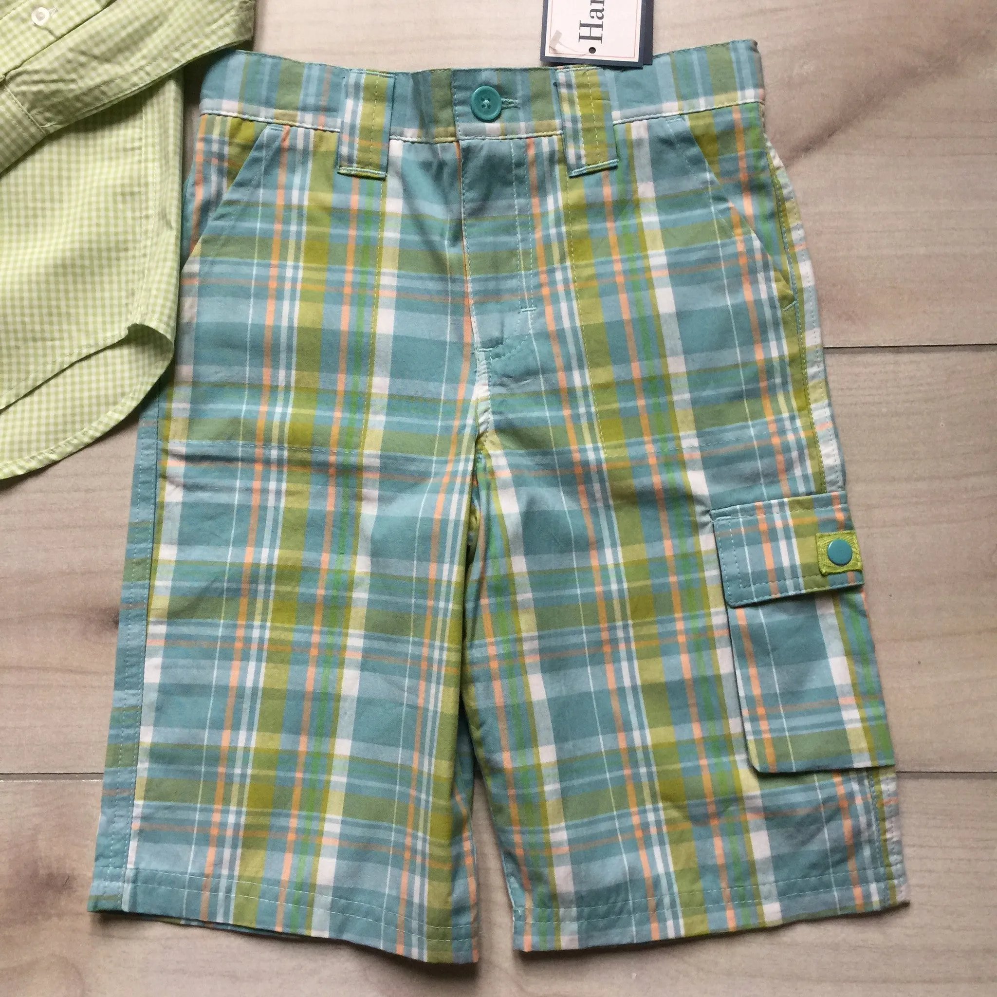 NEW Hartstrings Green Gingham Shirt & Matching Pants