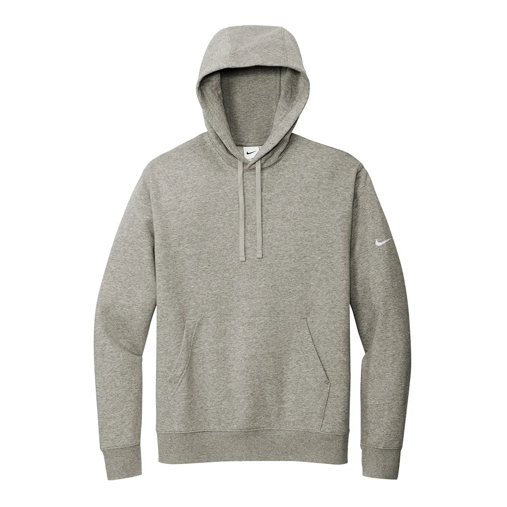 Nike Club Fleece Sleeve Swoosh Pullover Hoodie - Dark Grey Heather