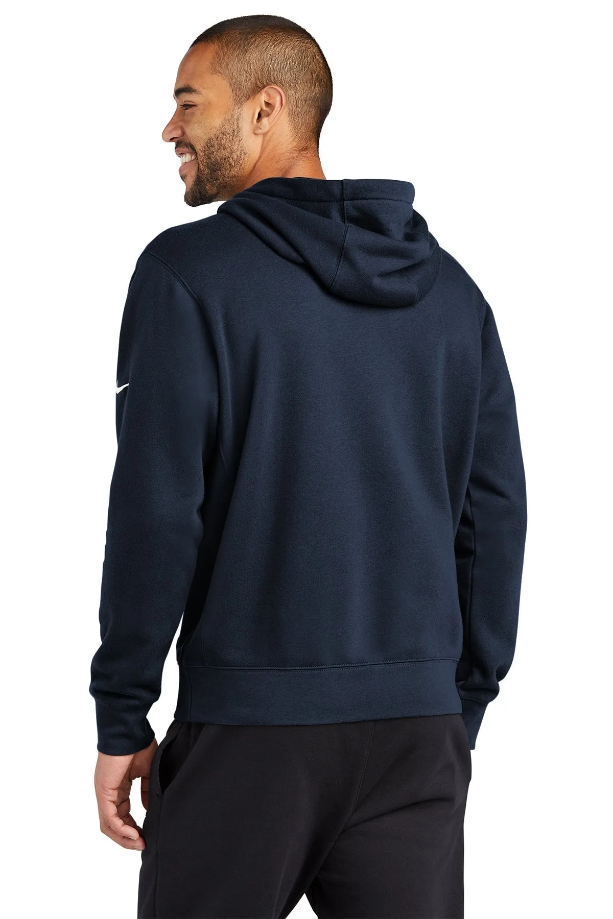 Nike Club Swoosh Customized Hoodies, Midnight Navy