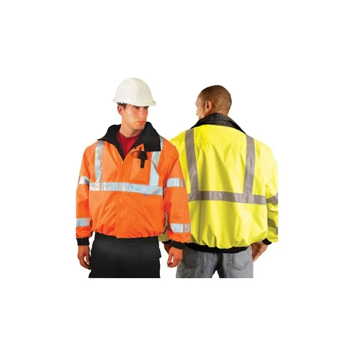 OccuLux High Visibility Bomber Jacket-Class 3 Color Orange Size 2X