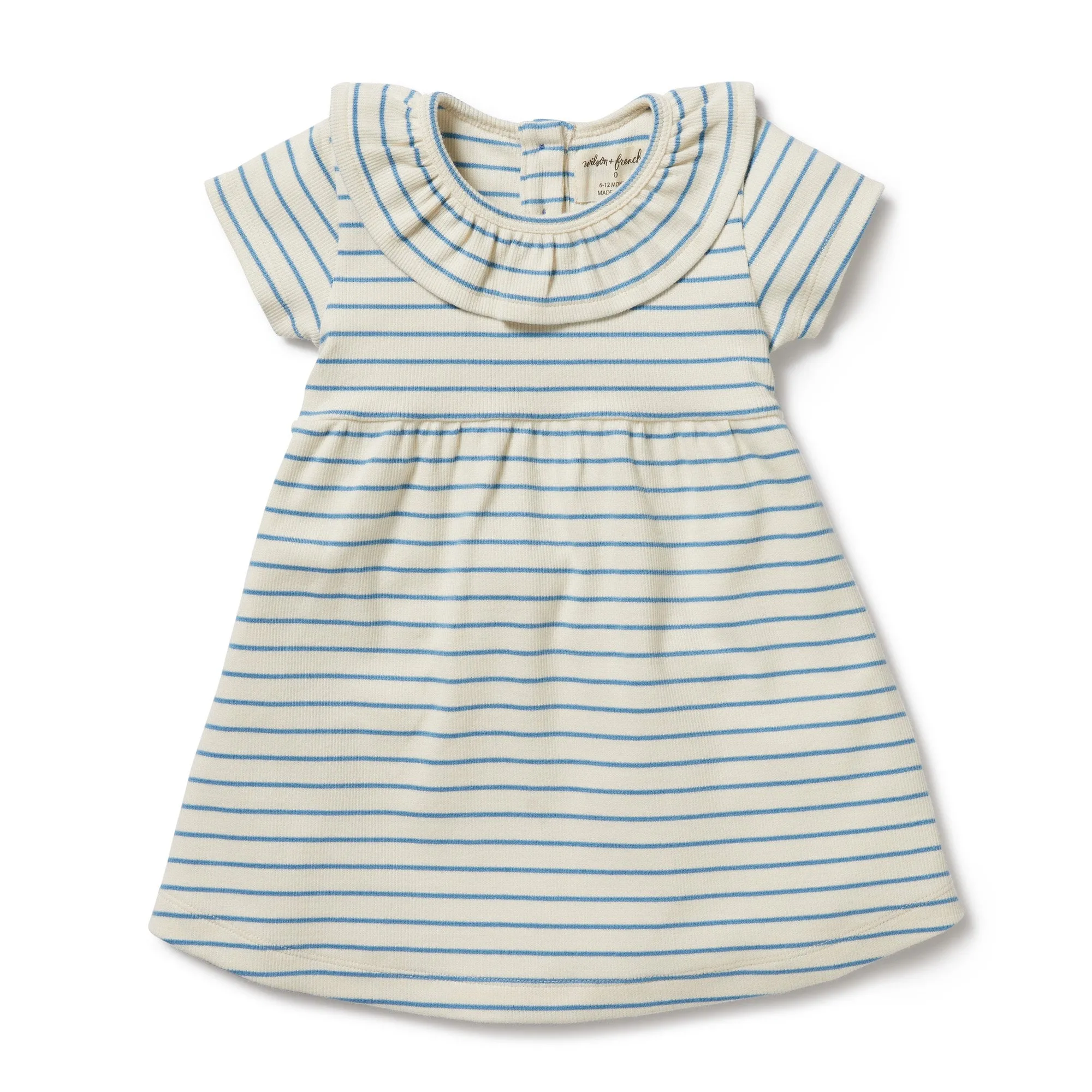 Organic Ruffle Dress - Petit Blue