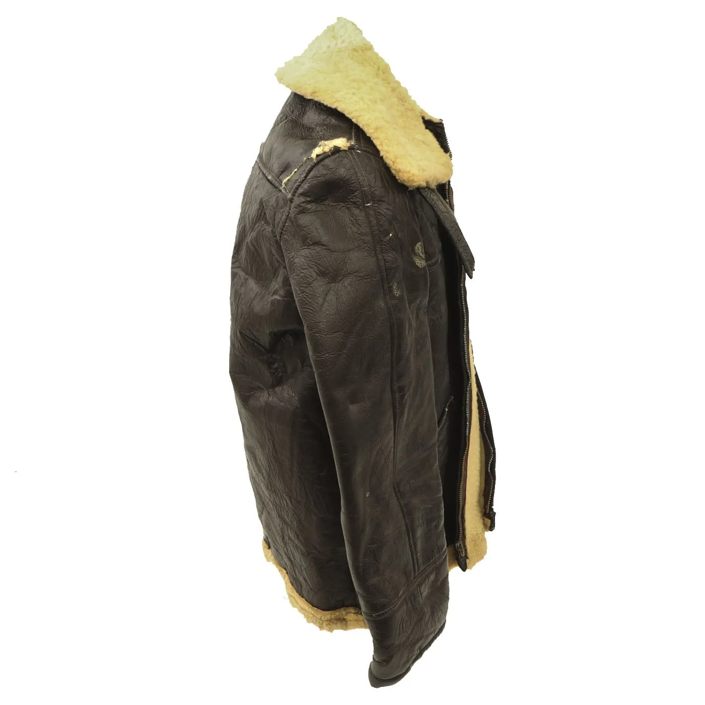 Original U.S. WWII Army Air Force B-3 Sheepskin Bomber Jacket - Size 38