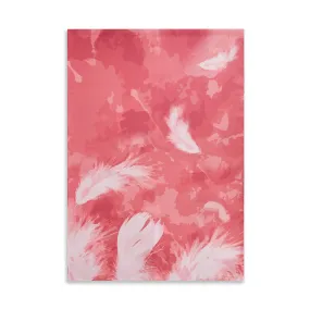 Pink Feather Silk Scarf