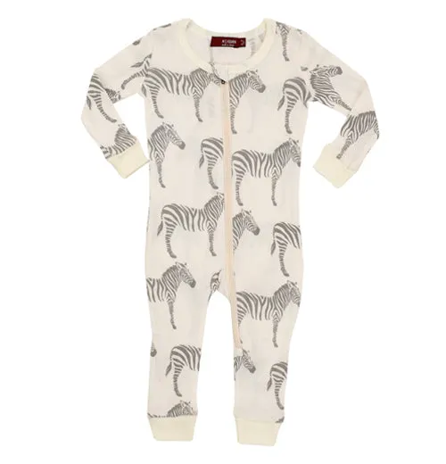 "Grey Zebra" Organic Pajama