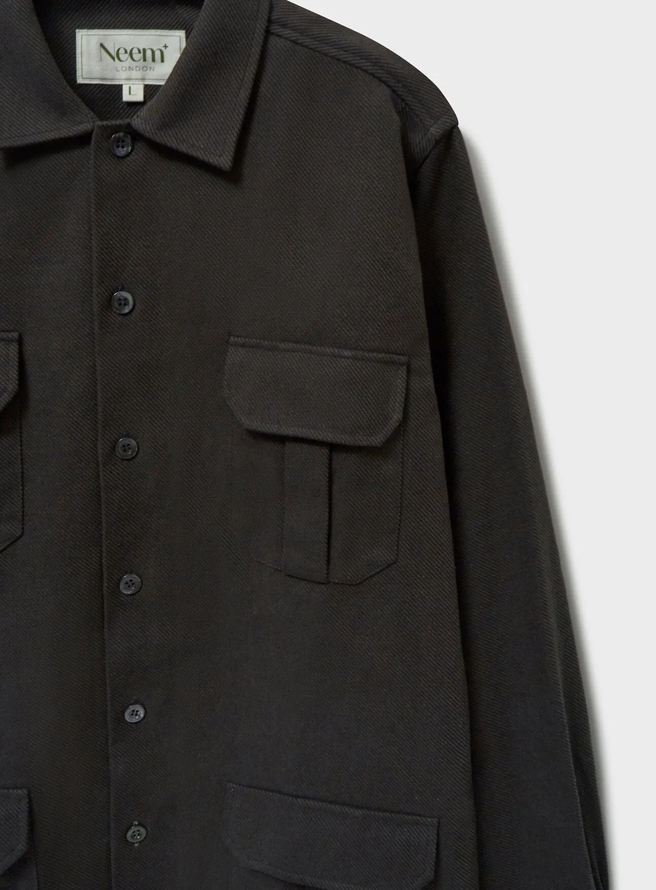 Recycled Durable Twill Chocolate Overshirt