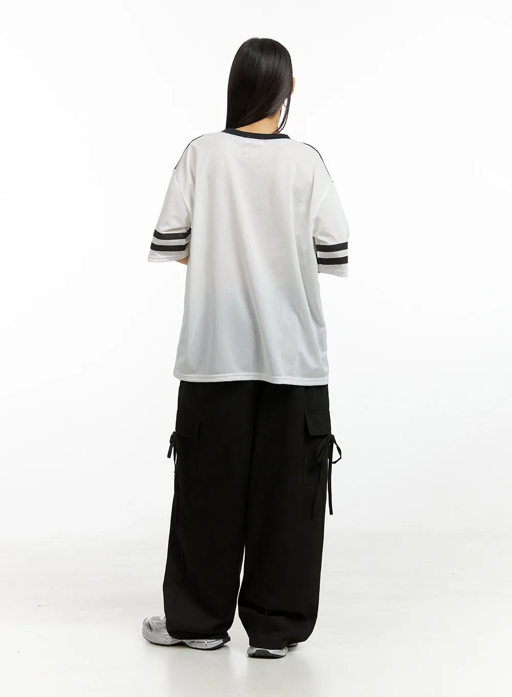 Ribbon Banded Cargo Pants IG405