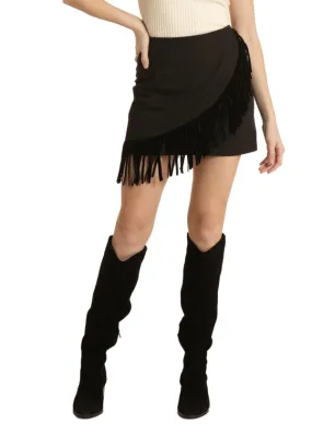 Rock & Roll Women's Suede Fringe Skirt