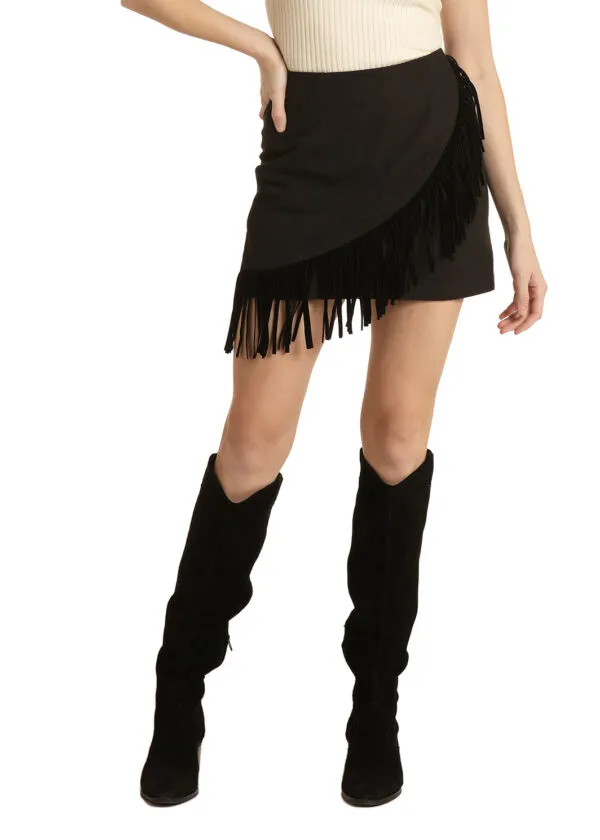 Rock & Roll Women's Suede Fringe Skirt