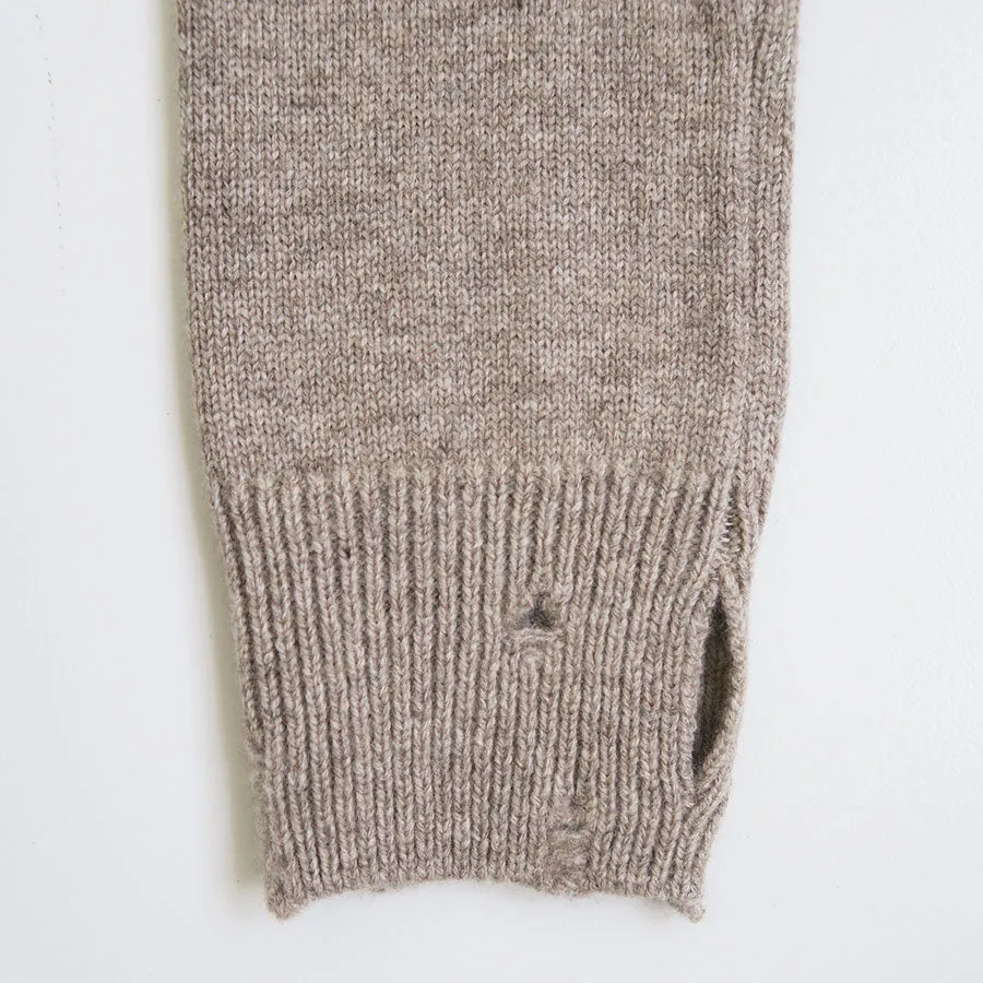 【RYU KAGA/リュウ カガ】<br>Damaged knit arm warmers <br>84RN03D