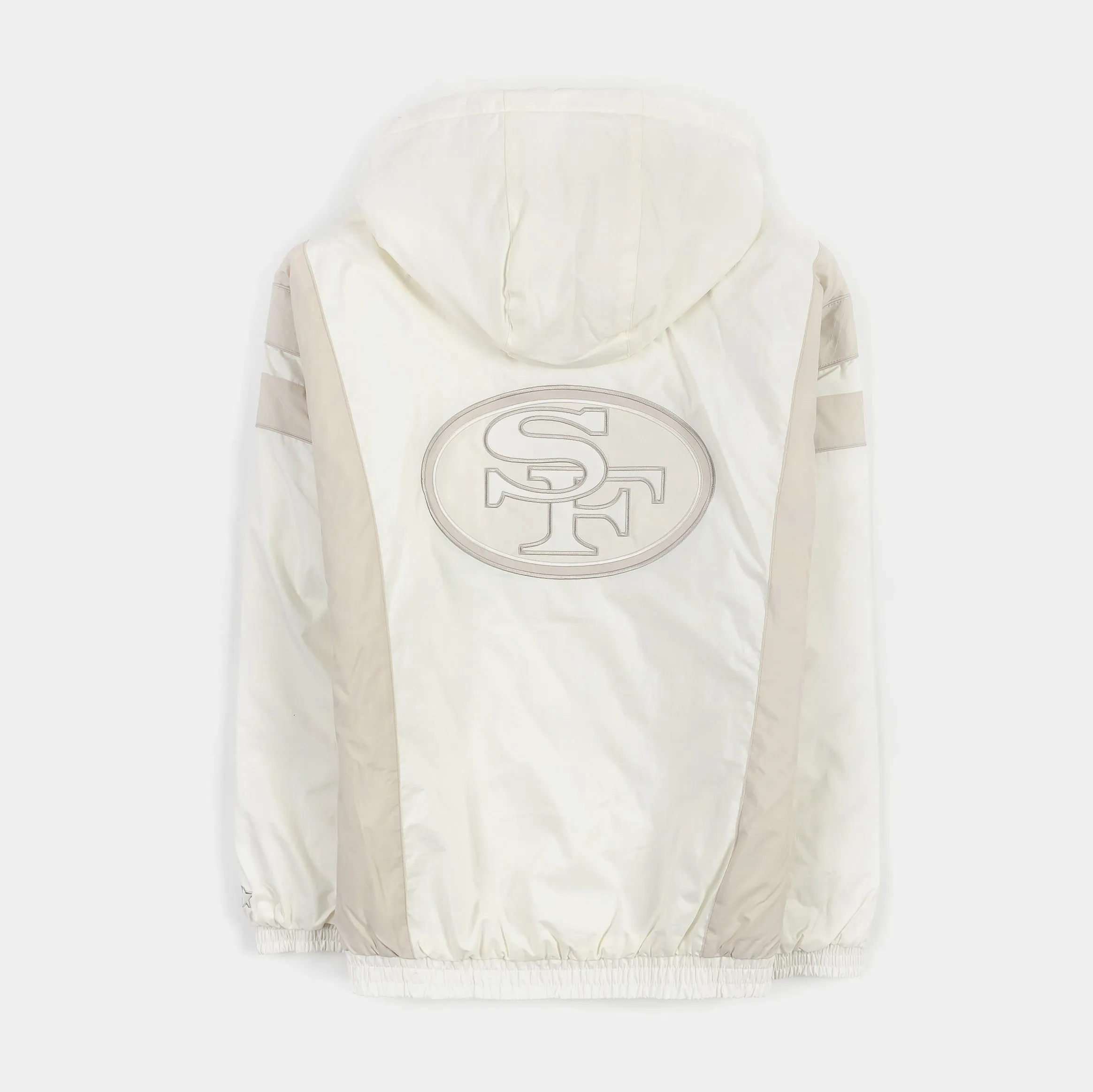 San Francisco 49ers Home Game Pearl Half Zip Pullover Mens Jacket (Pearl)