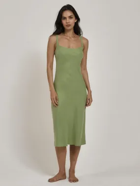 Sasha Slip Dress - Kiwi Green