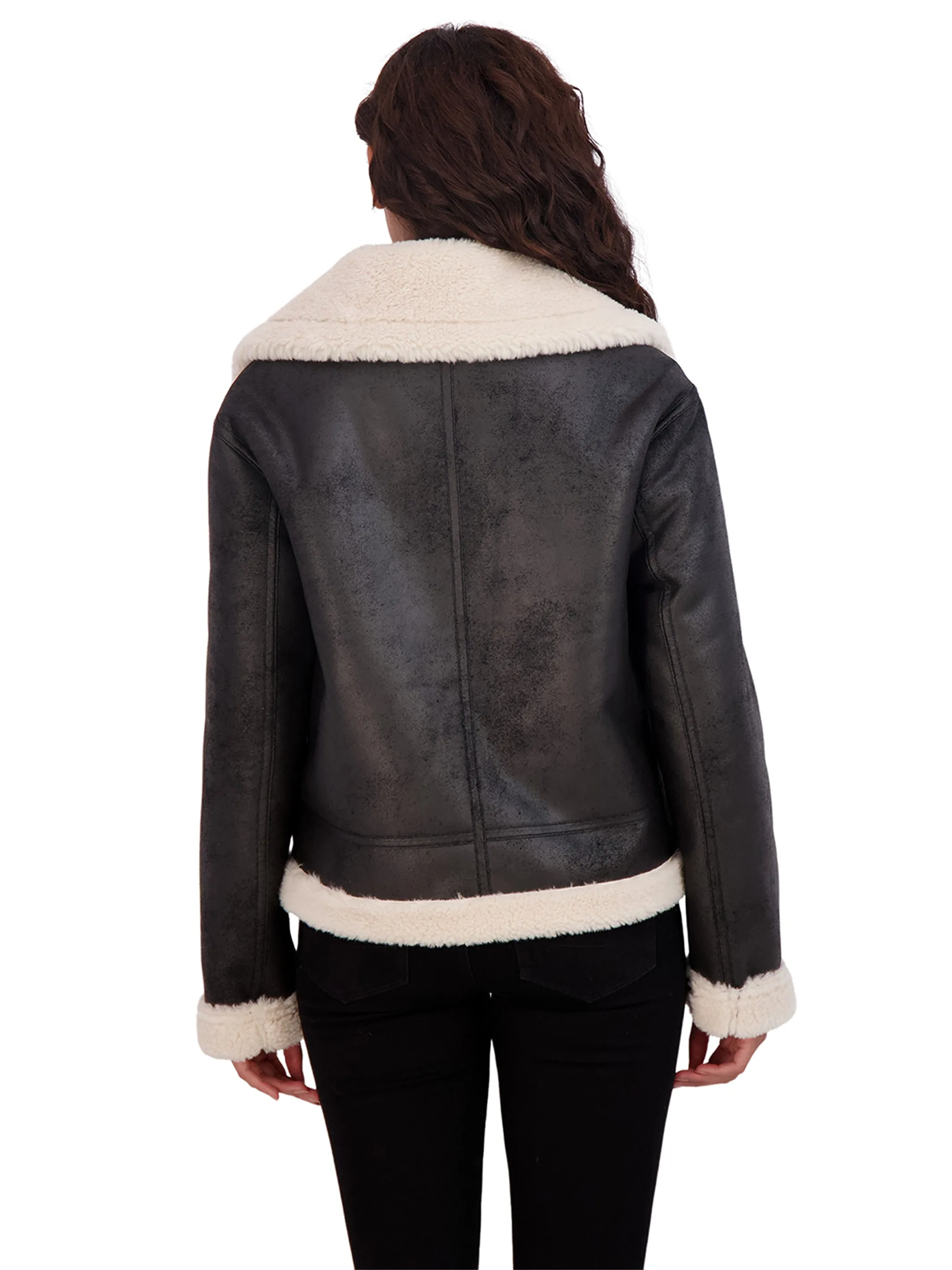 Sebby Collection Women's Faux Shearling Jacket