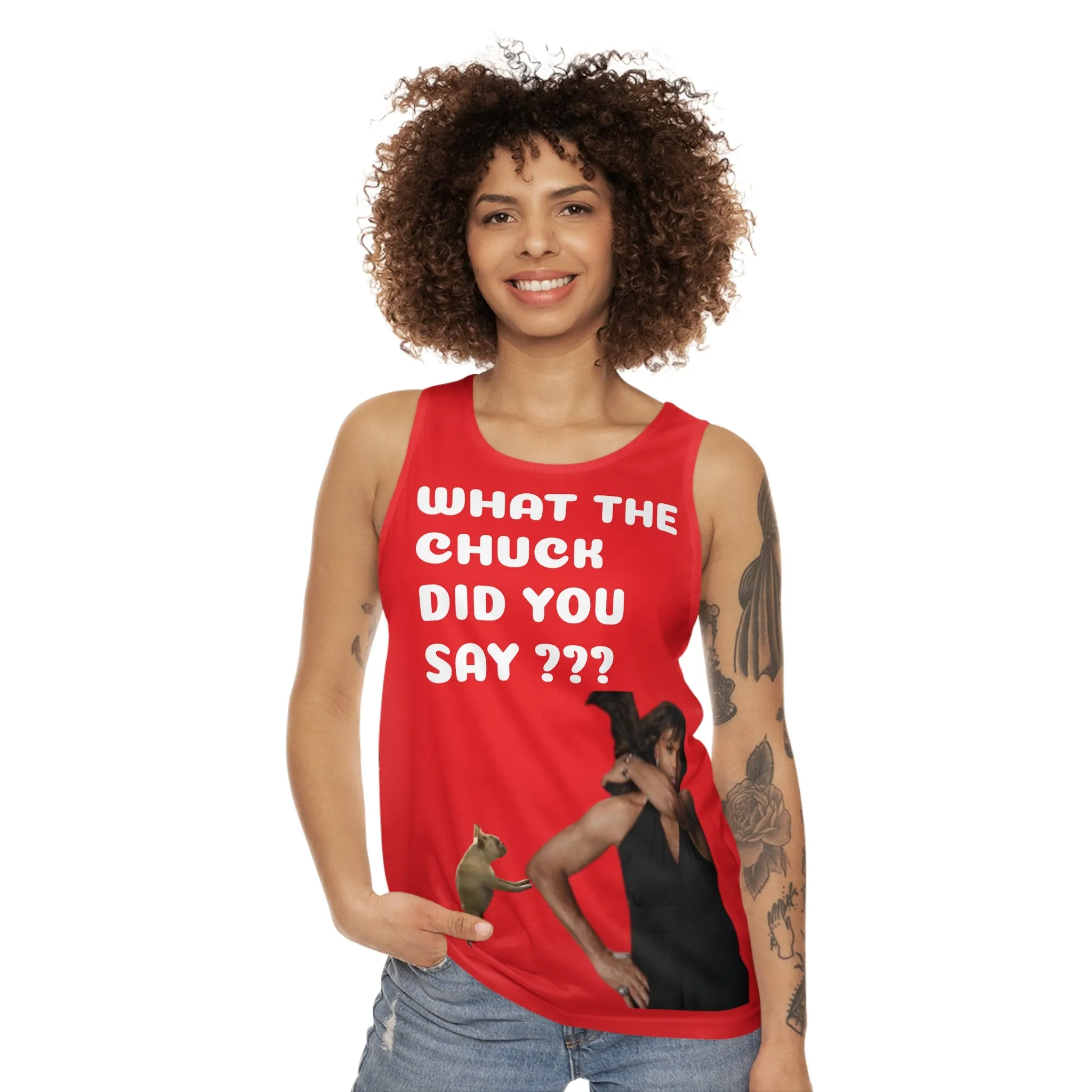 Shaqtin a Fool Unisex Tank Top (AOP)