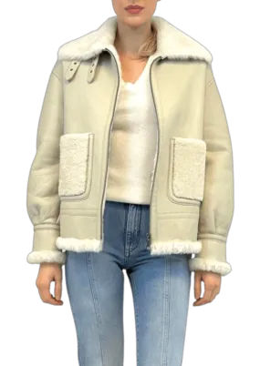 SHEARLING JACKET WITH ZIPPER