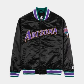 Shoe Palace Exclusive Arizona Diamonbacks Satin Bomber Mens Jacket (Black/Purple)