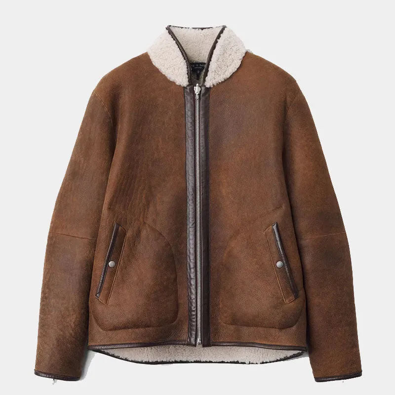 Shop Best Style Genuine Rag & Bone Elliot Shearling Leather Jacket