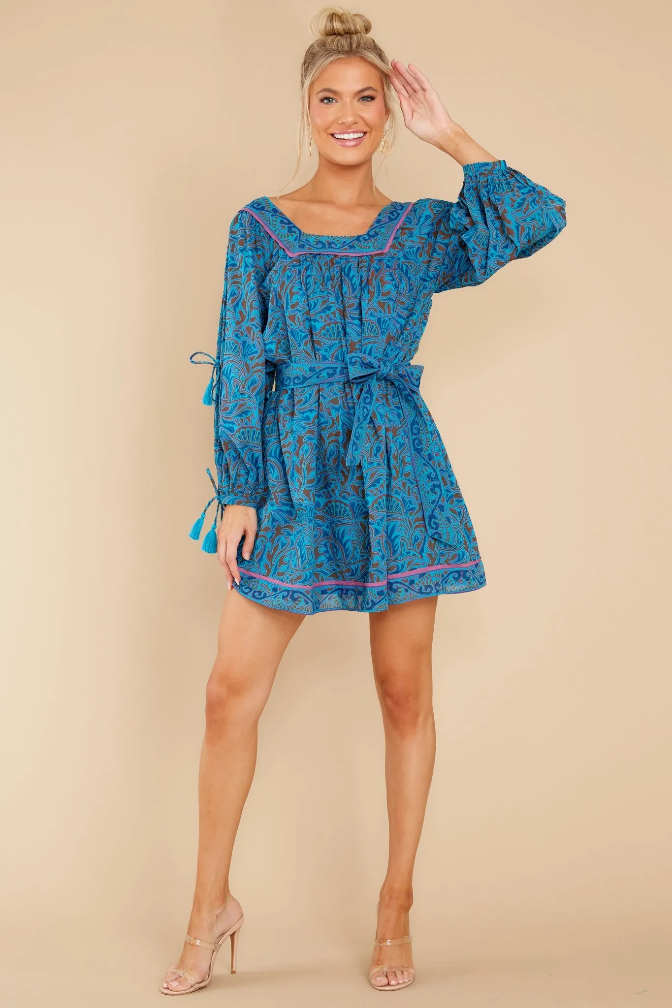 Skyla Zuri Block Print Mini Dress