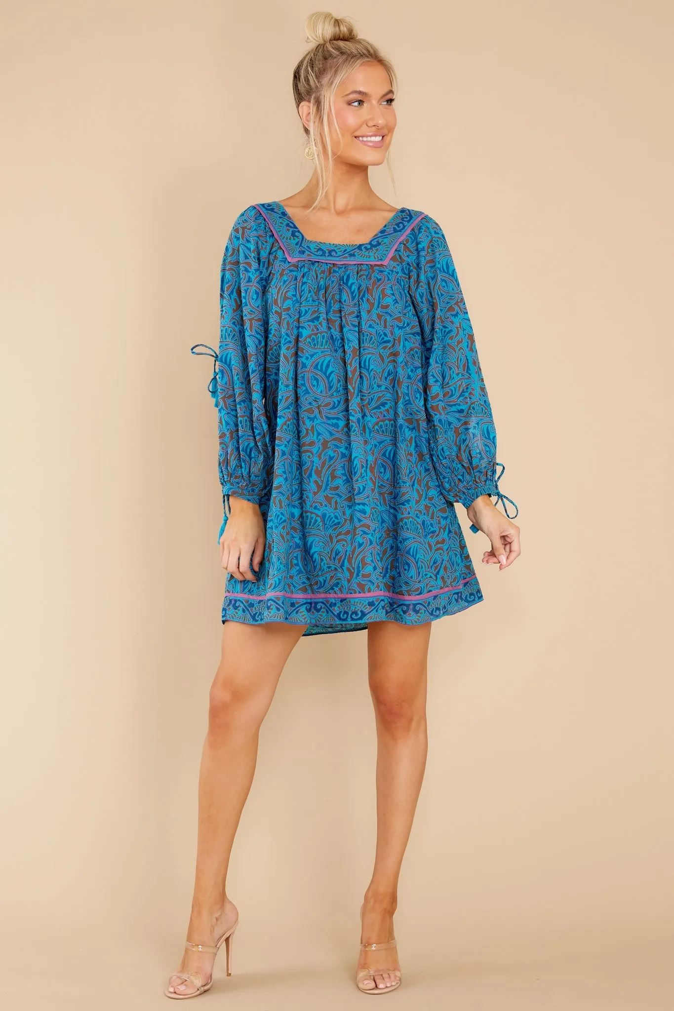 Skyla Zuri Block Print Mini Dress