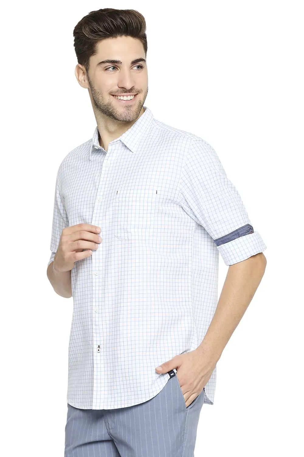 Slim Fit Grindle Checks Shirt