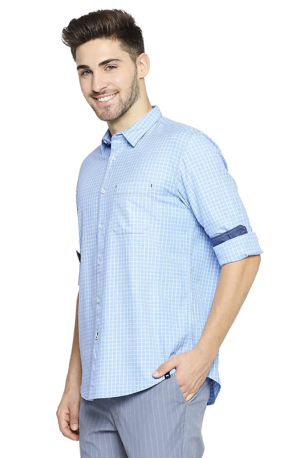 Slim Fit Grindle Checks Shirt