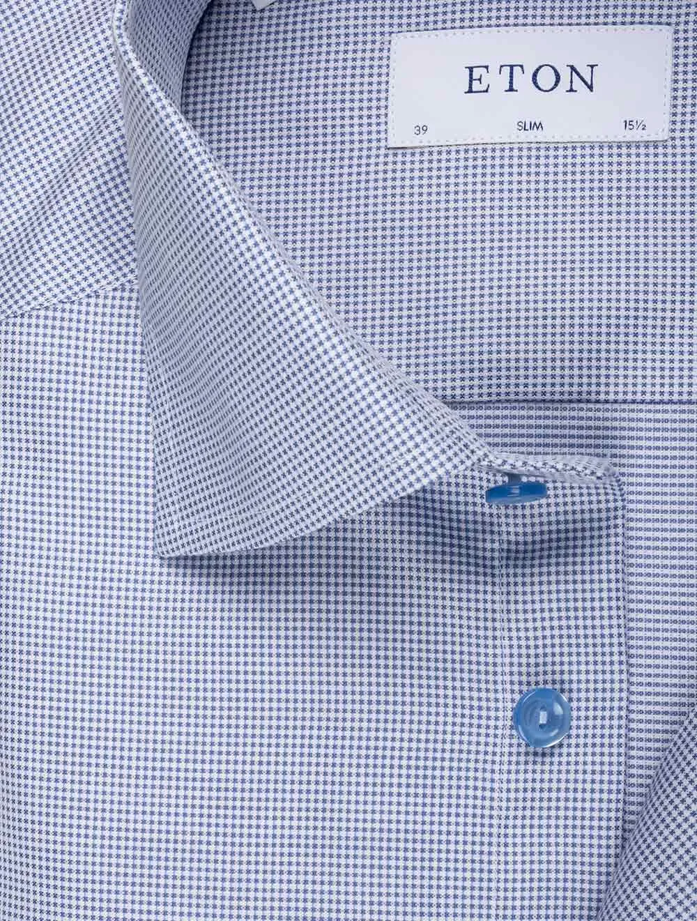 Slim Fit Pin Dot Signature Twill Shirt Blue