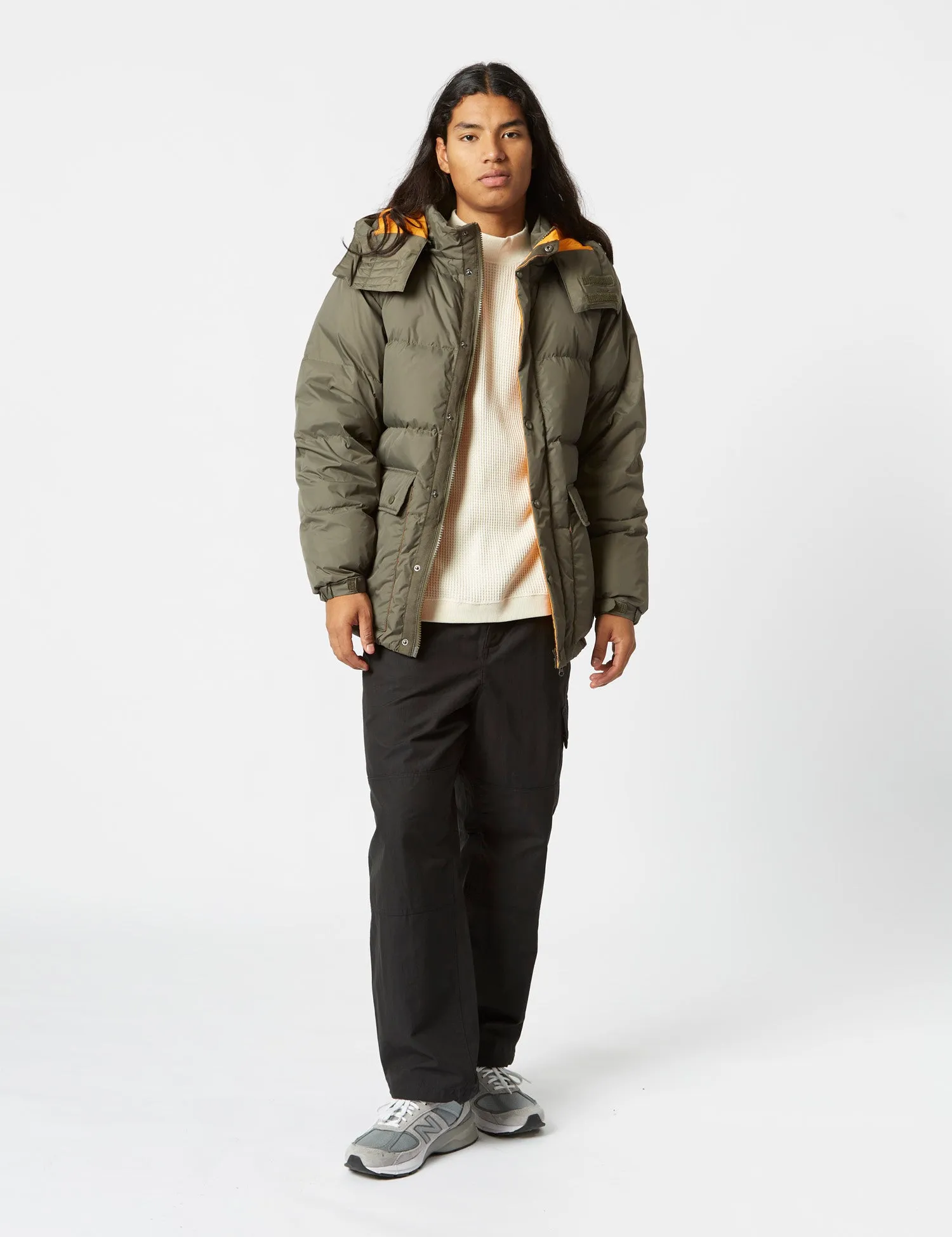 Stan Ray Down Jacket (Removable Hood) - Olive Green