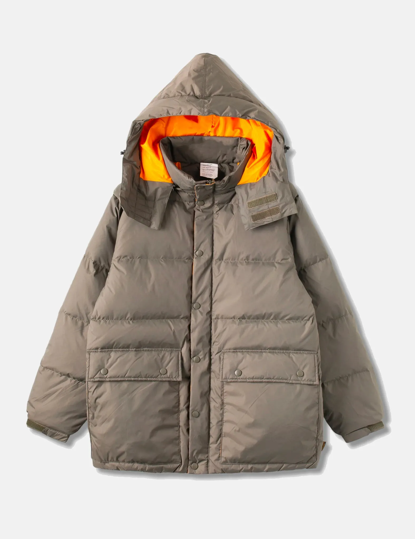 Stan Ray Down Jacket (Removable Hood) - Olive Green