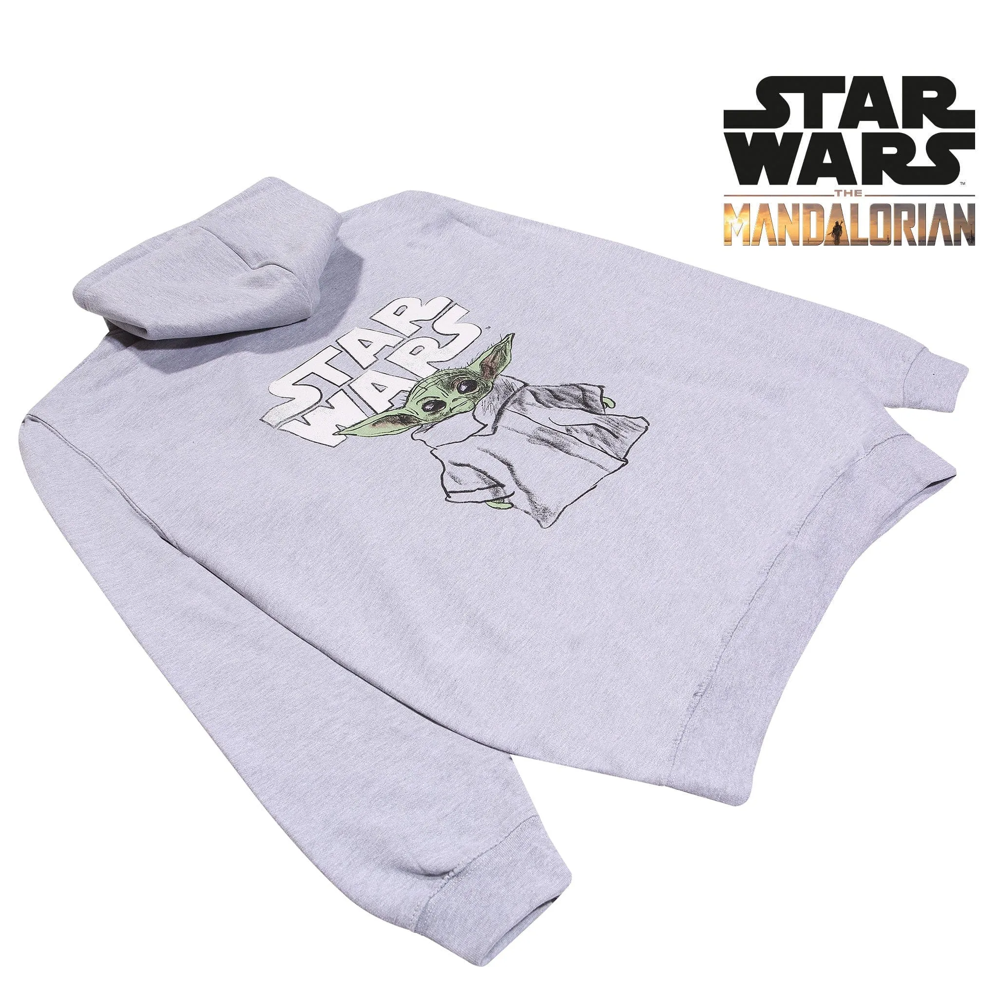 Star Wars The Mandalorian The Child Sketch Adults Pullover Hoodie