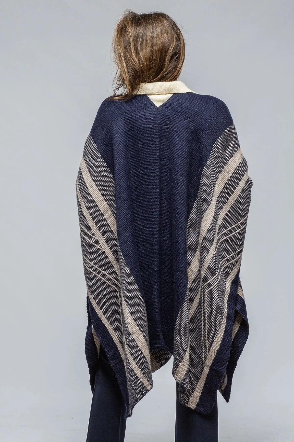 Striped Zig Zag Duster In Navy/Opal