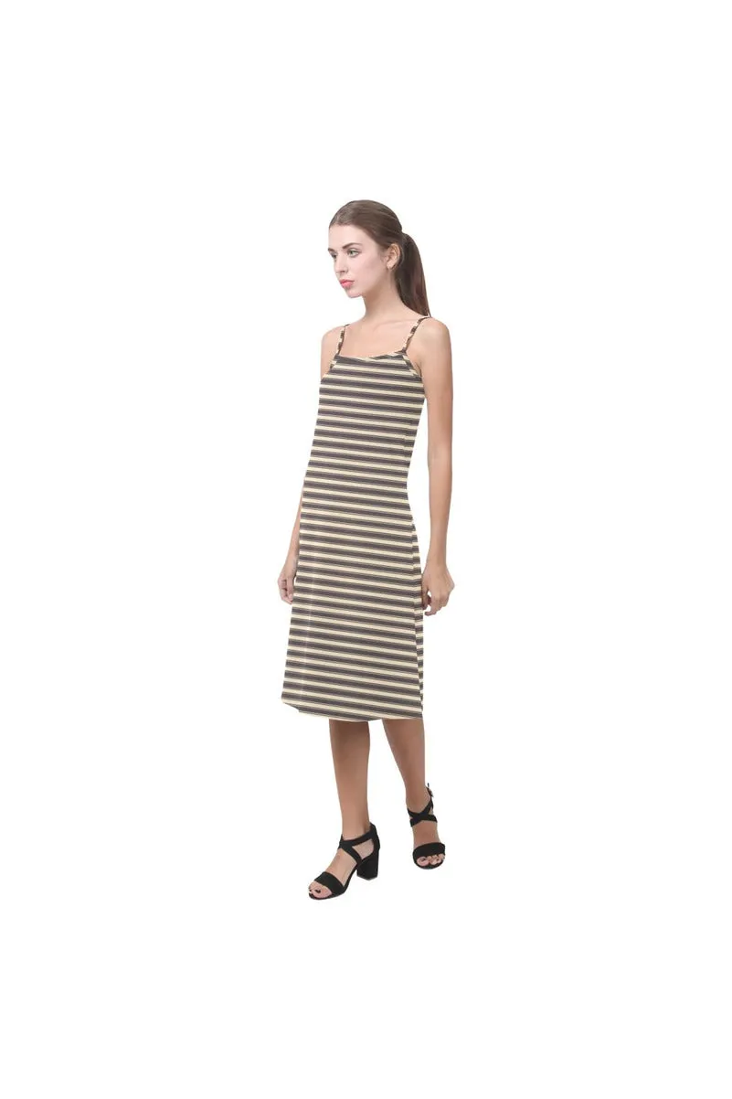 Toffee Stripes Alcestis Slip Dress (Model D05)