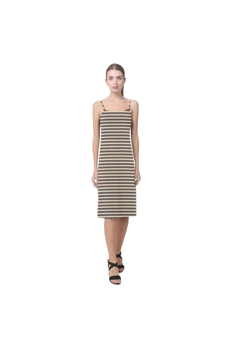 Toffee Stripes Alcestis Slip Dress (Model D05)