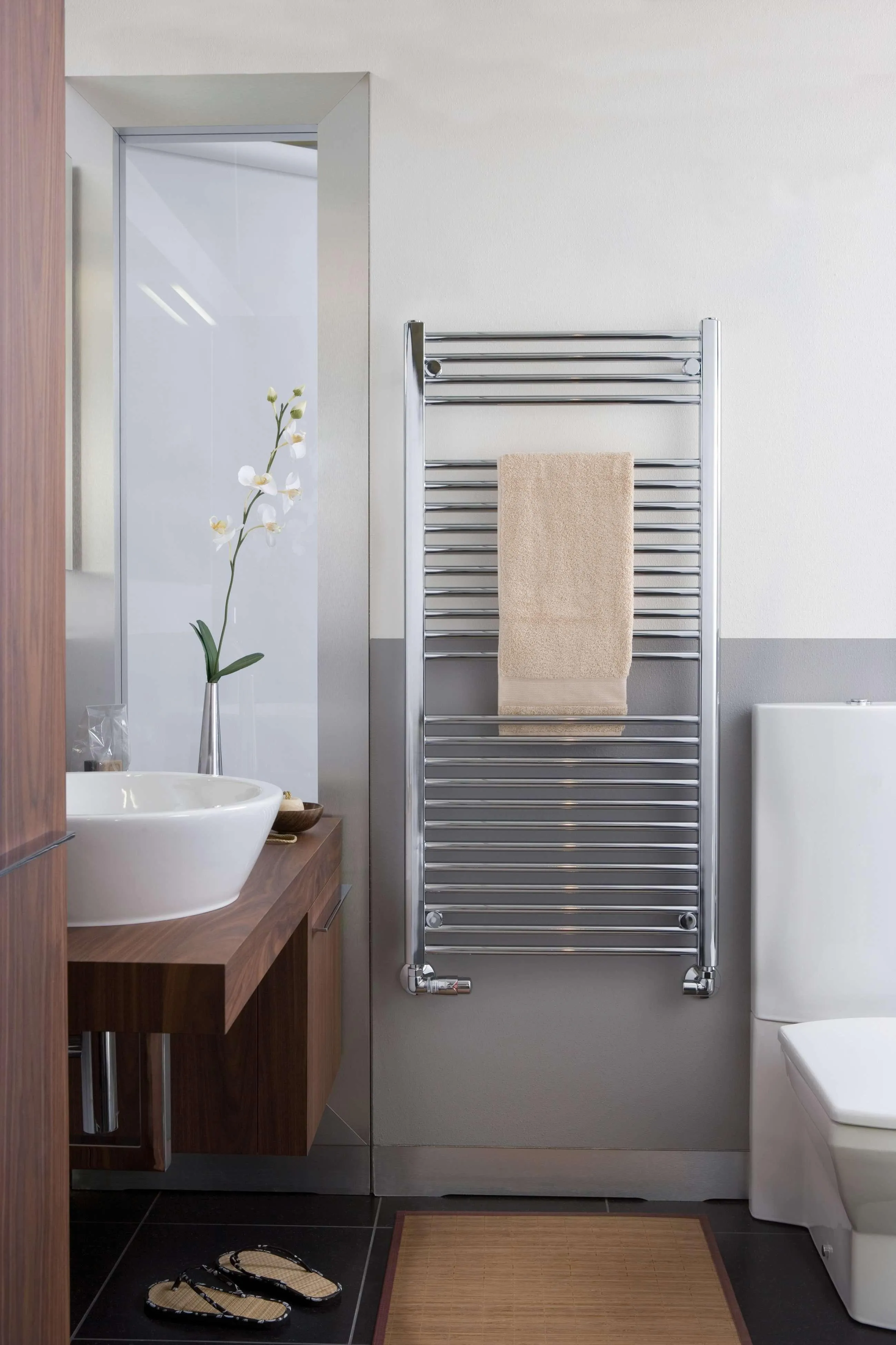 Tuzio Savoy Hardwired or plug in Towel Warmer - 19"w x 47.5"h