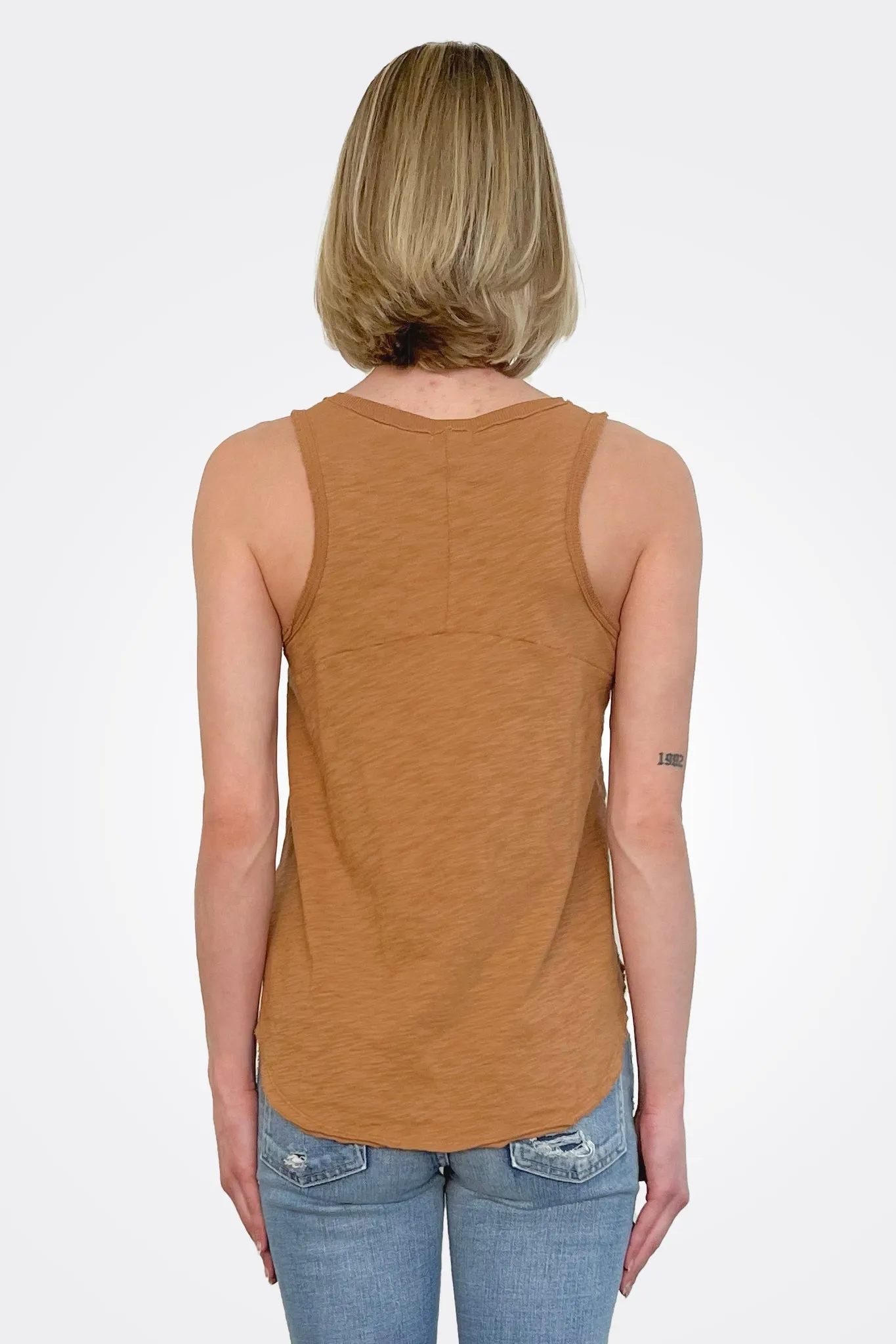 V Neck Tank - Nut