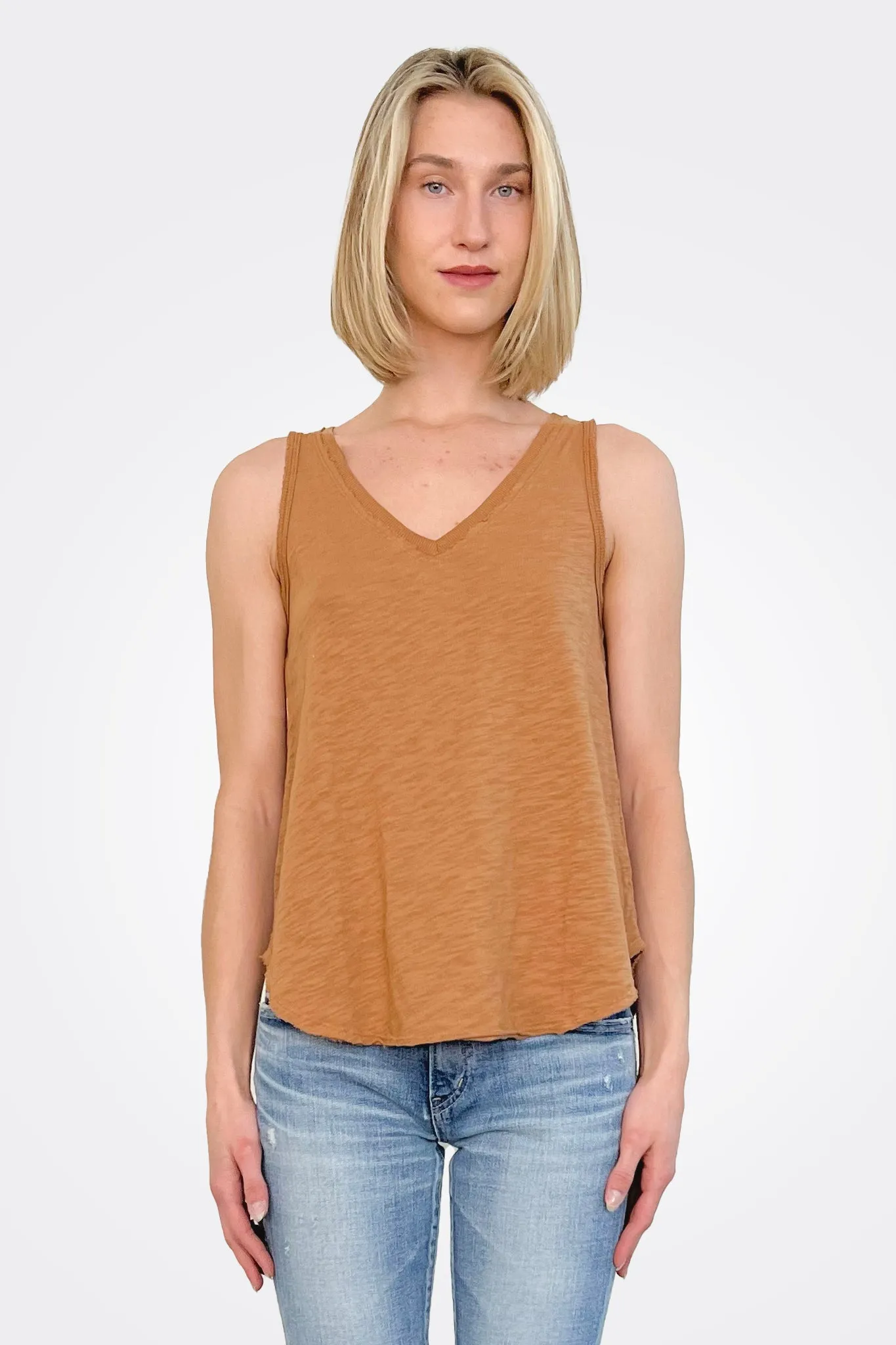 V Neck Tank - Nut