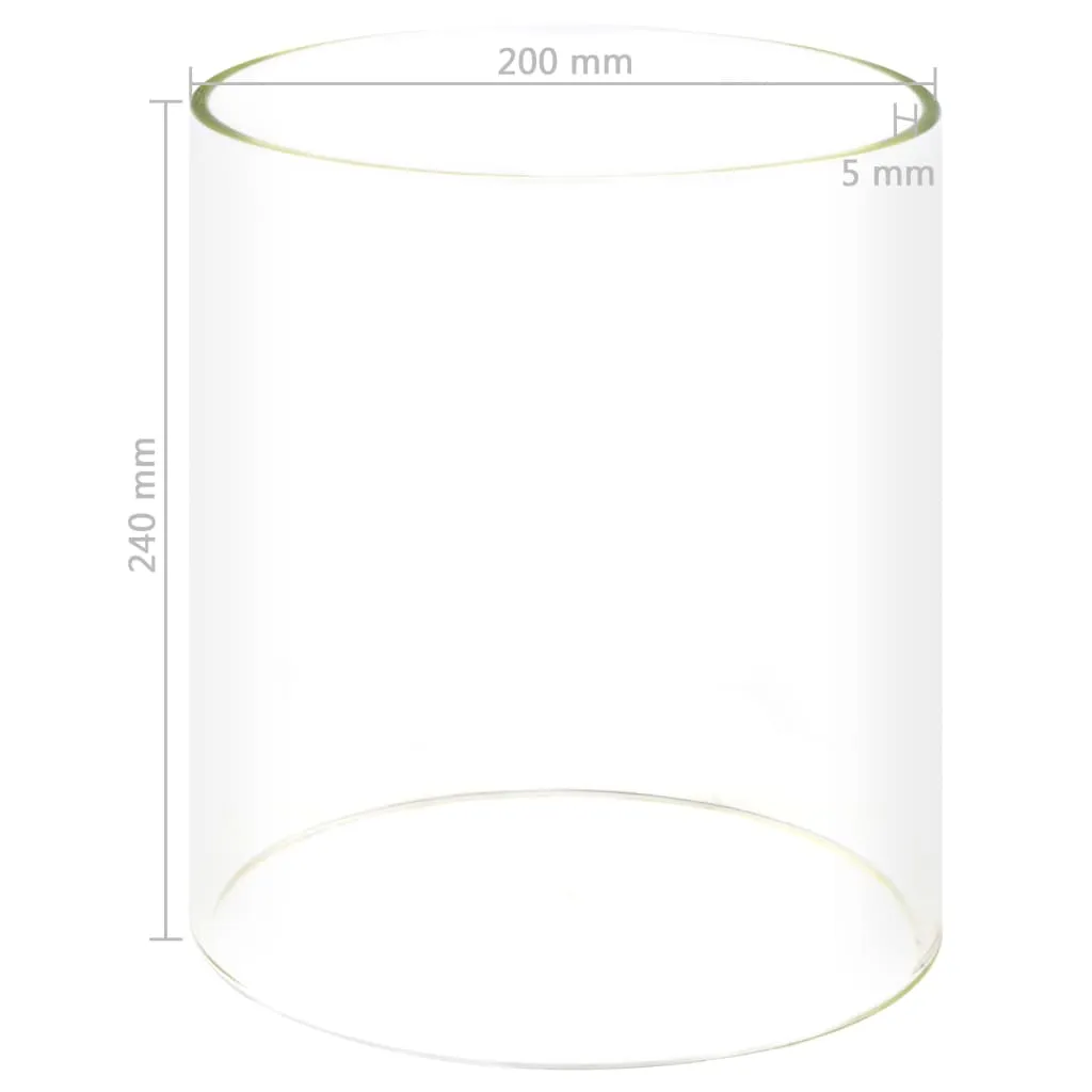 vidaXL Glass Cylinder for Hot Dog Warmer 200x240 mm