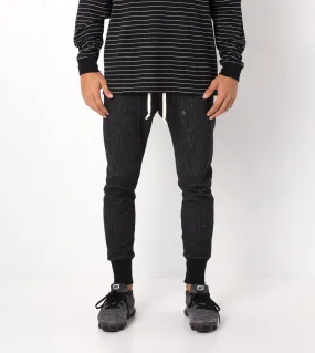 Waffle Blockshot Fleece Pant Black Spec - Sale