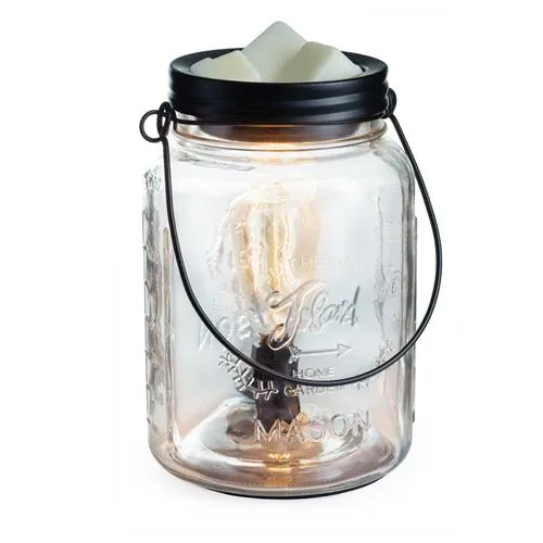 Wax Warmer - Vintage Bulb Glass Mason Jar Illumination