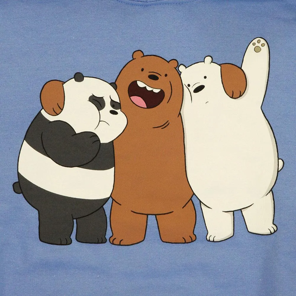 We Bare Bears Group Hug Blue Youth Hoodie