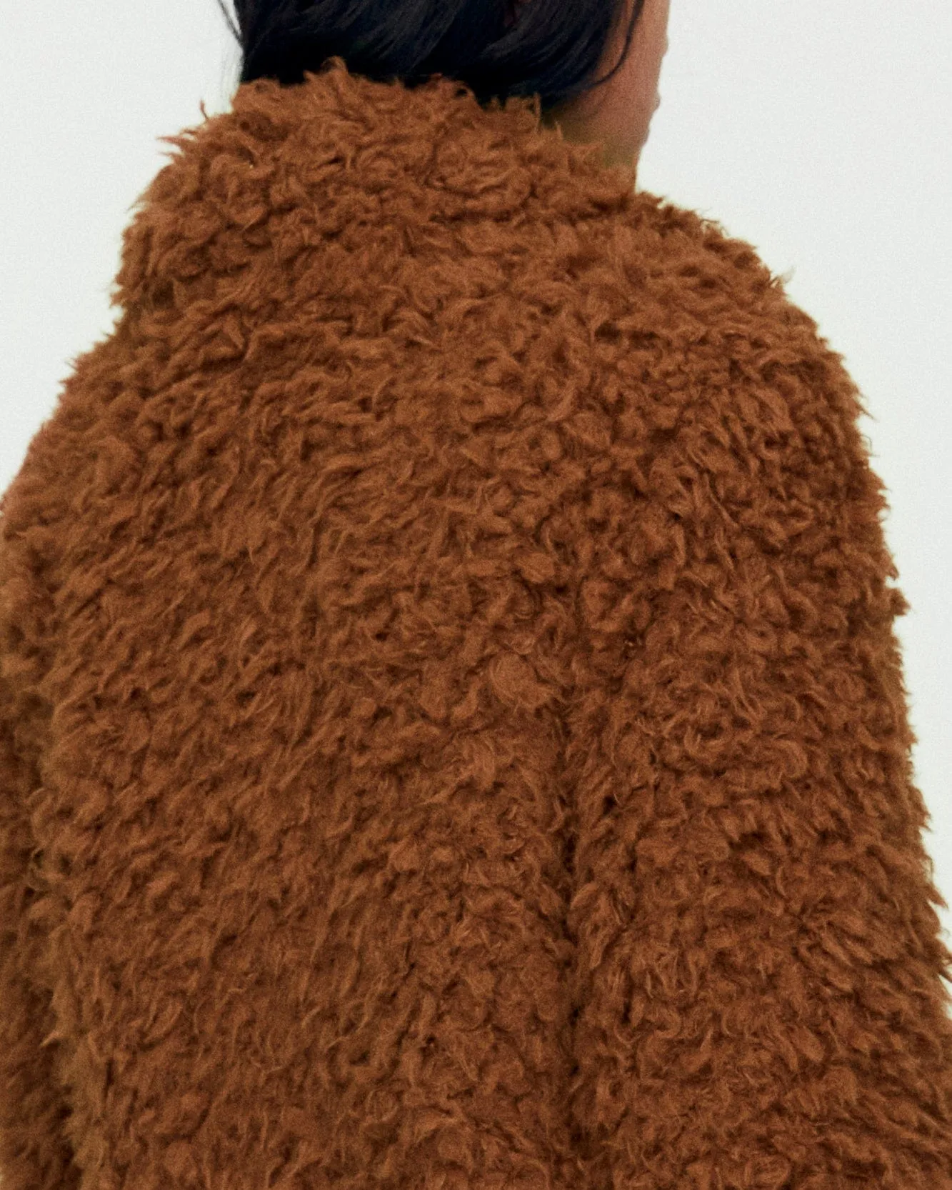 (WOMEN) GOLDIE FAUX FUR CARDIGAN atb981w(BROWN)