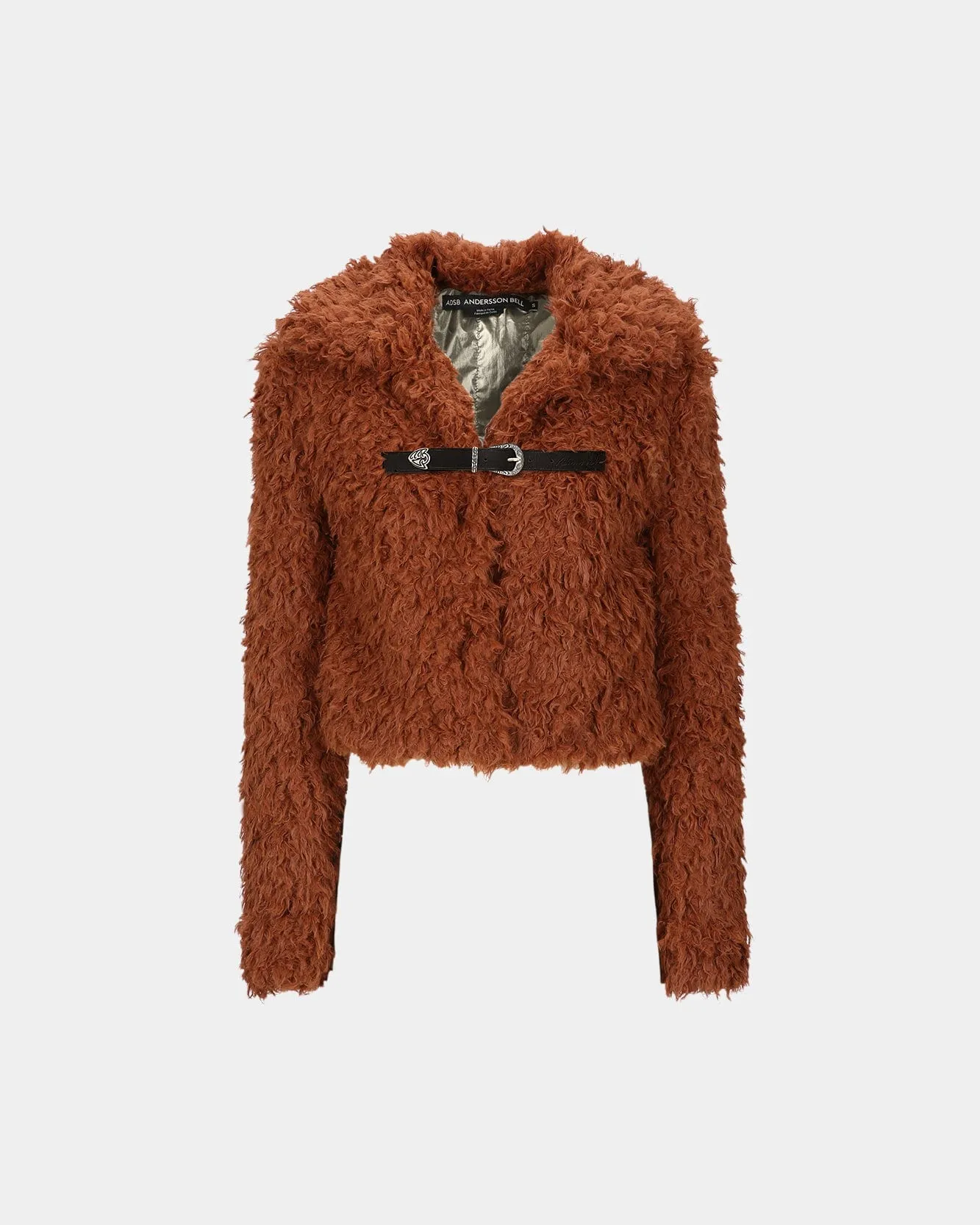 (WOMEN) GOLDIE FAUX FUR CARDIGAN atb981w(BROWN)