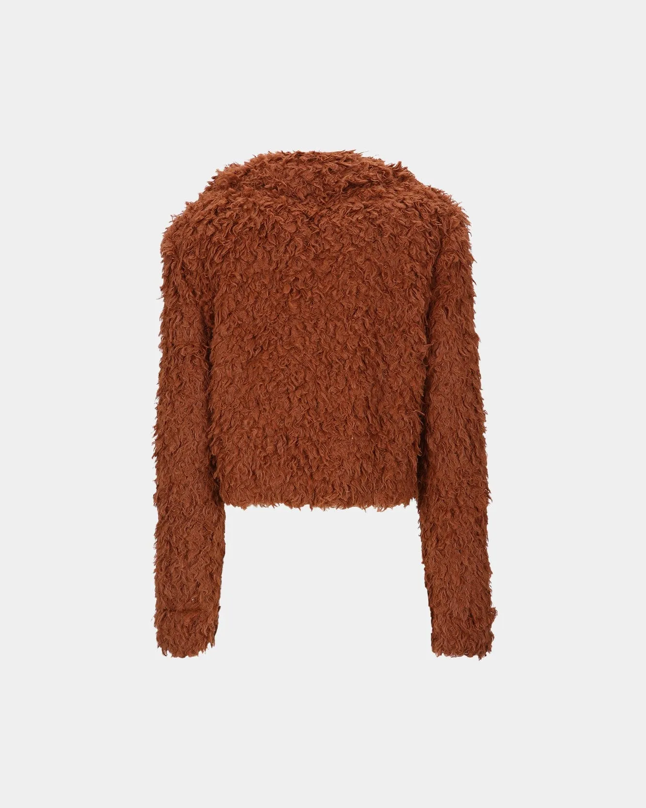 (WOMEN) GOLDIE FAUX FUR CARDIGAN atb981w(BROWN)