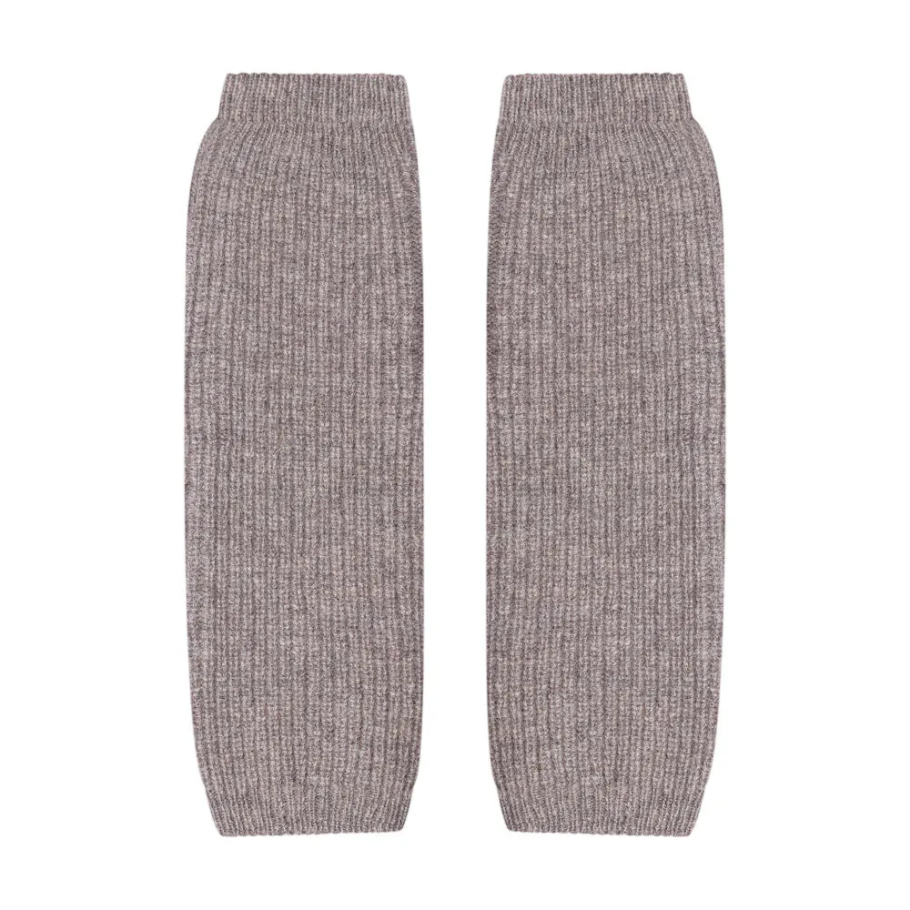 Womens Lambswool Ribbed Arm Warmers