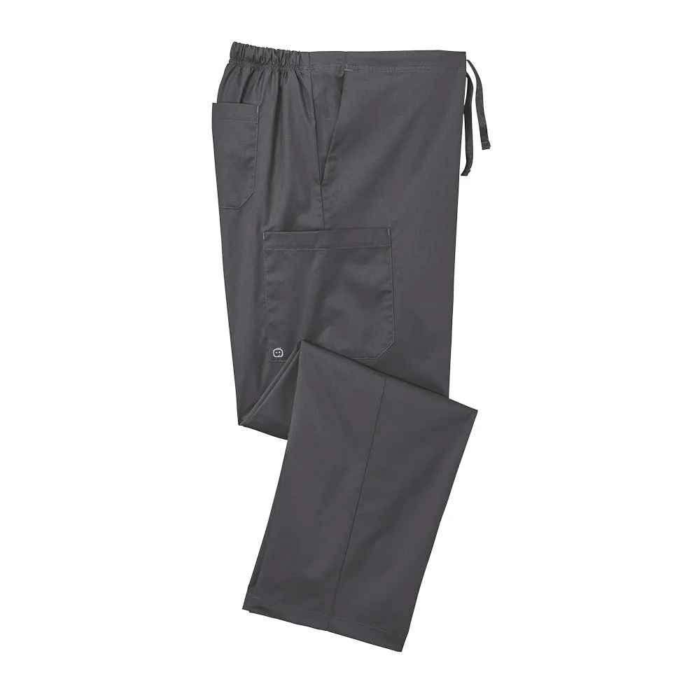 WonderWink® Men’s WorkFlex™ Mock Wrap Cargo Pants - Pewter