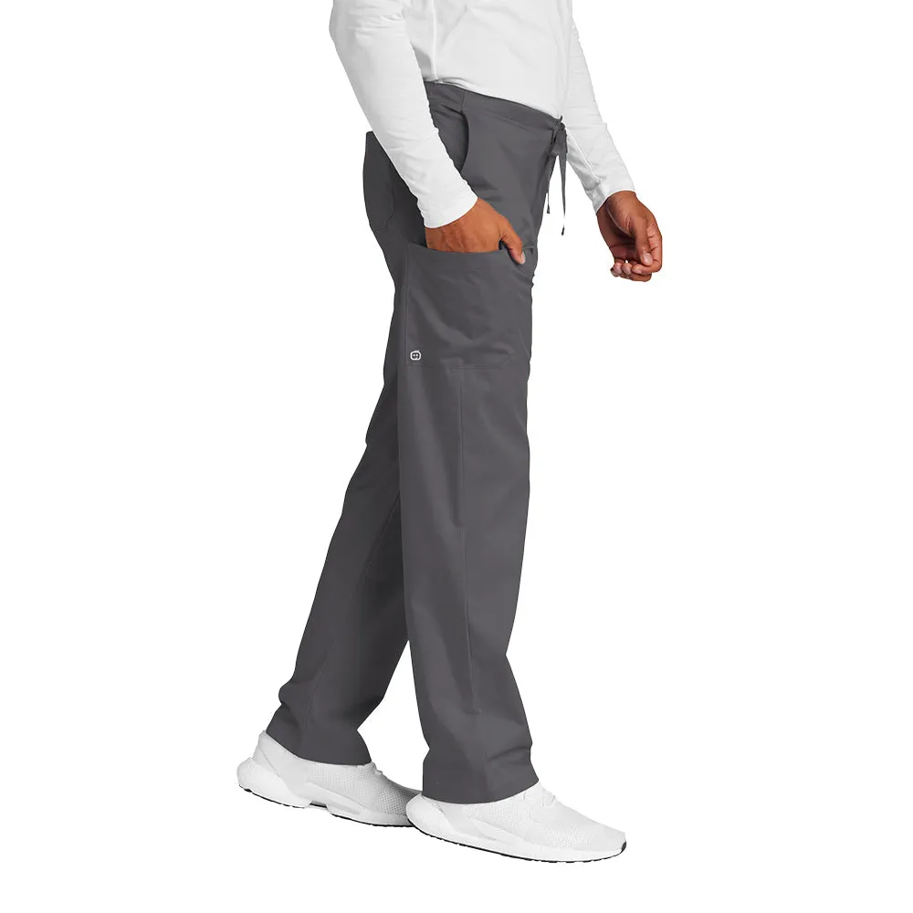 WonderWink® Men’s WorkFlex™ Mock Wrap Cargo Pants - Pewter