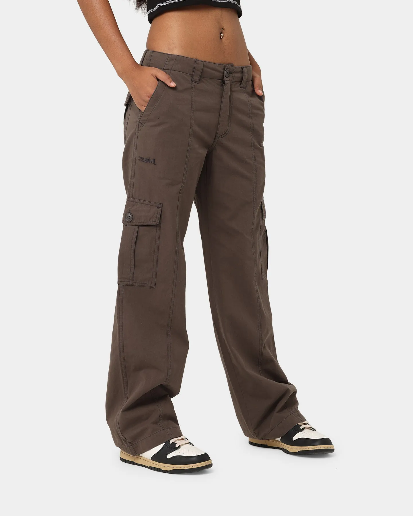 X-Girl Work Cargo Pants Smoke