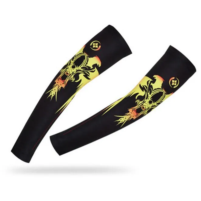 XINTOWN Yellow Ghost  Cycling Arm Warmers