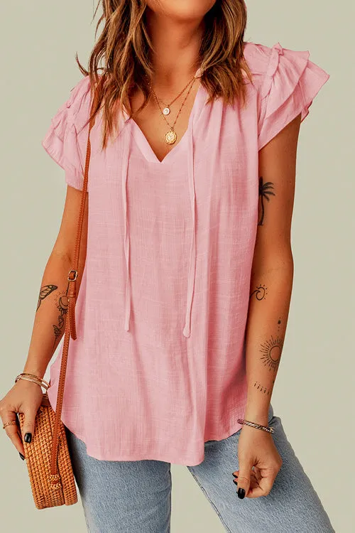 Your Sunshine Flutter Short Sleeve Top - 4 Colors